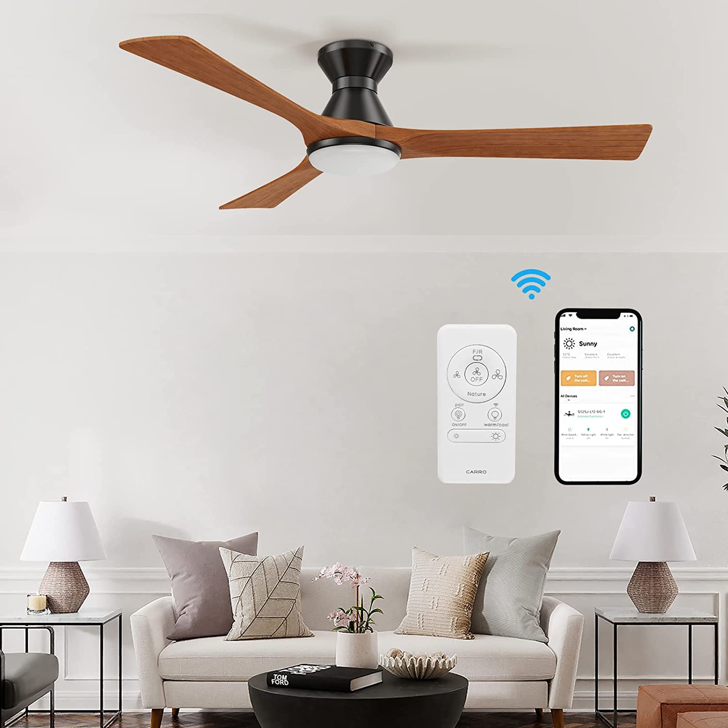 smart ceiling fan with led light