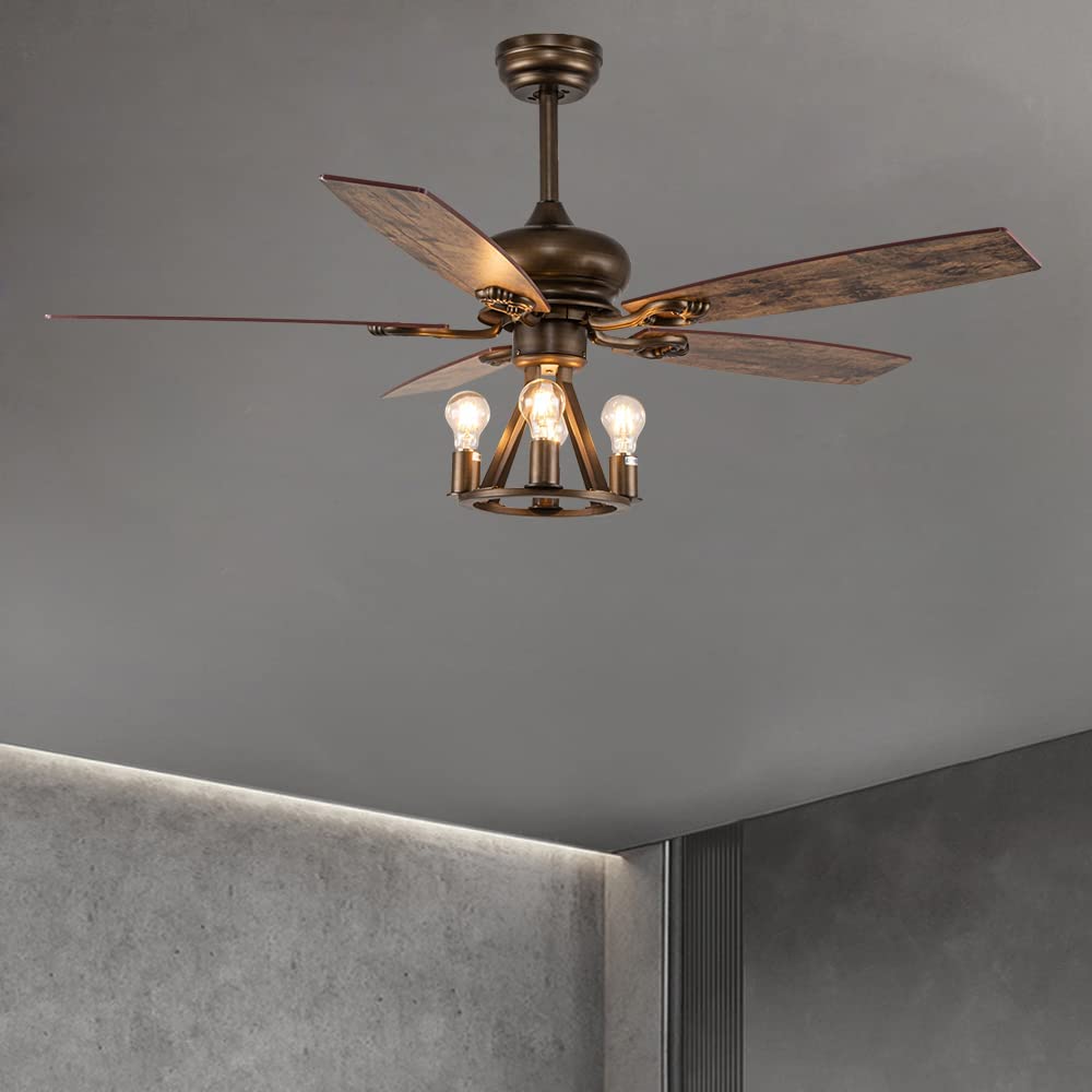 ceiling fan with 4 lights and remote