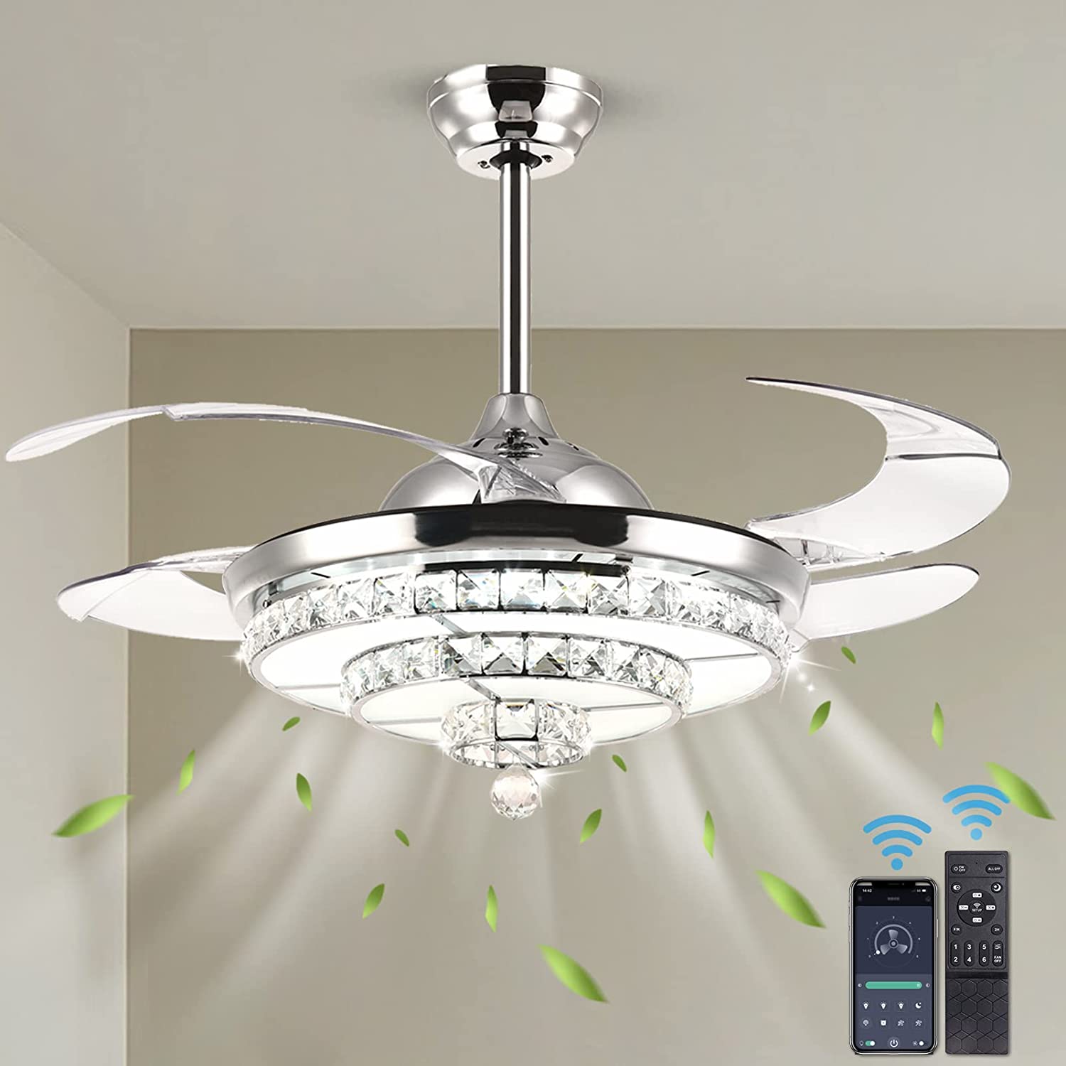 glam ceiling fans with lights