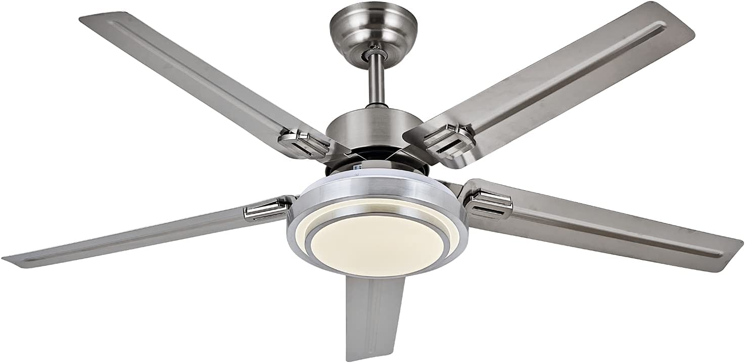 silver ceiling fan with remote